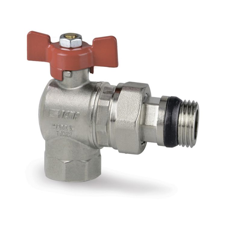 Кран кульовий Icma FAR. ROSSA 3/4&amp;quot; кутовий №362 - 1