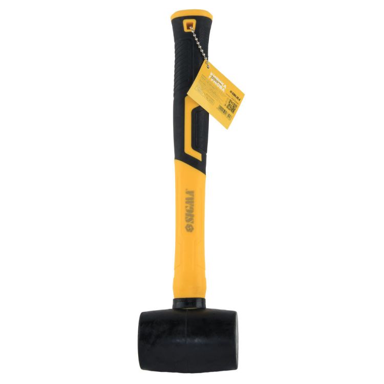 Киянка резиновая чёрная 225г фиберглассовая рукоятка SIGMA (4317341) - 1