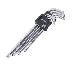 Ключі TORX 9шт T10-Т50мм CrV (довгі з отвором) Sigma (4022231)