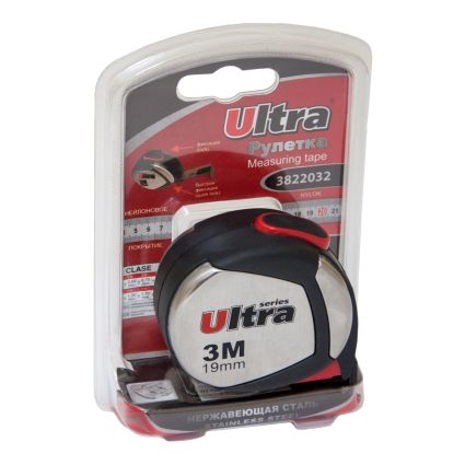 Рулетка магнитная, нейлоновое покрытие 3м*19мм Ultra (3822032) - 4