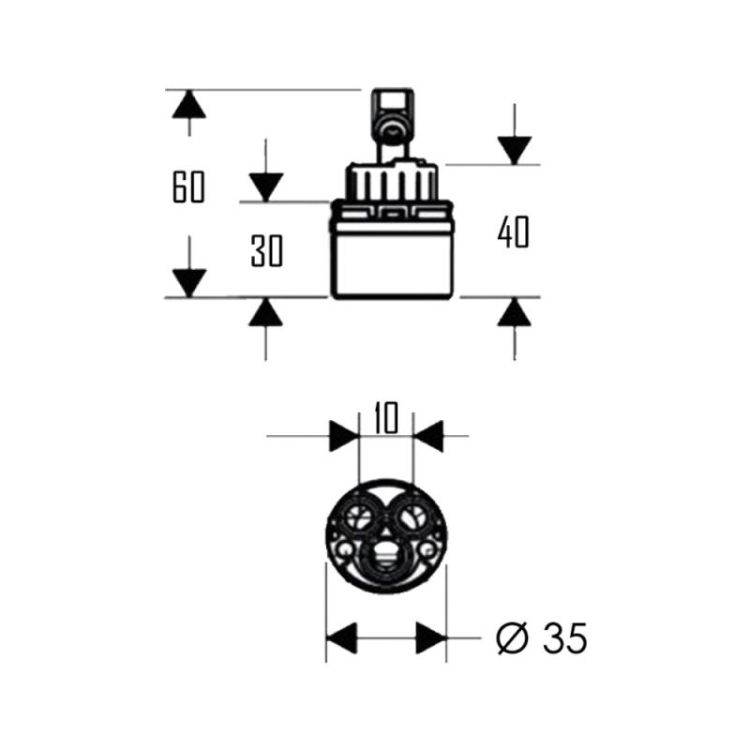 Картридж для змішувача Spojeni 35 мм QT35MM Qtap - 2