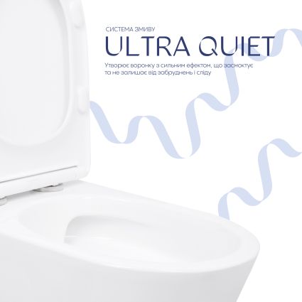 Унітаз підлоговий Qtap Arvin Ultra Quiet 630×350×795 мм з сидінням Soft-close, White QTARV27W49259 - 5