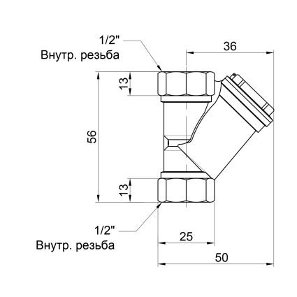 Фильтр груб. очистки 1/2&amp;quot; бронза Sandi SD124W15 - 2