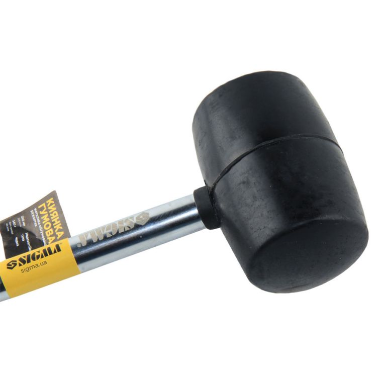 Киянка резиновая чёрная 340г металлическая обрезиненная рукоятка SIGMA (4317471) - 3