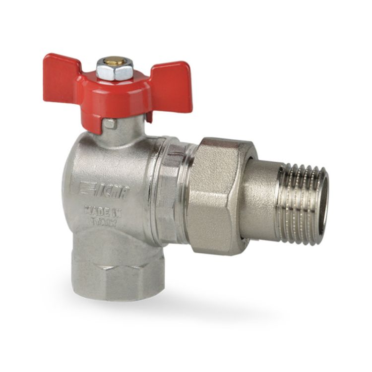 Кран кульовий Icma FAR. ROSSA 1/2&amp;quot; кутовий №361 - 1