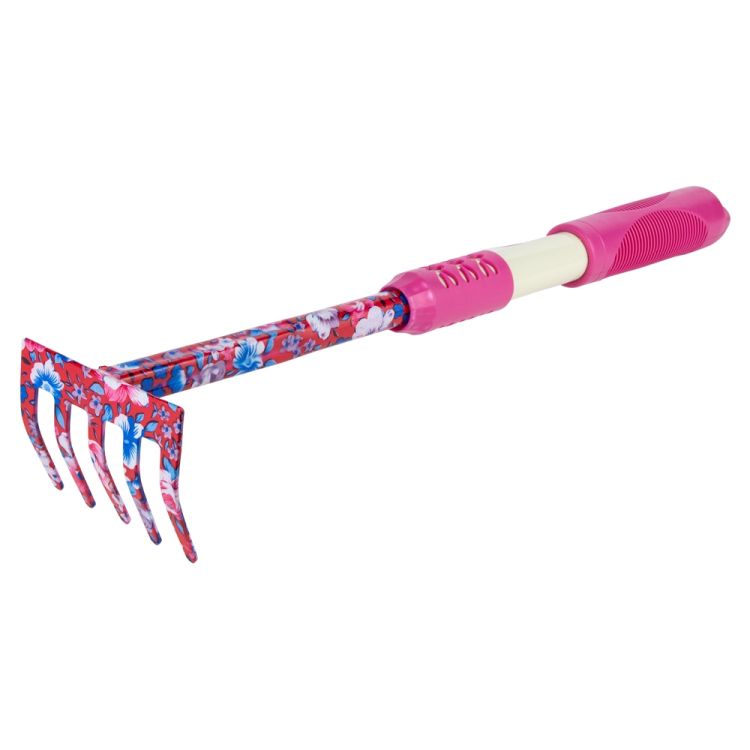 Грабли 5-ти зубые (pink) (TPR) FLORA (5043154) - 1