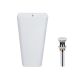 Комплект Qtap Tern: Раковина напольная моноблок 440х380х830 мм White + Донный клапан PU02O - 1