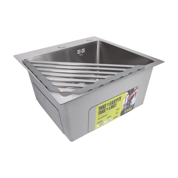 Сушарка на кухонну мийку кутова Lidz Acsis LA19 Gray, плоска основа, для посуду 430х175х10 мм LDACSLA19GRA49772 - 5