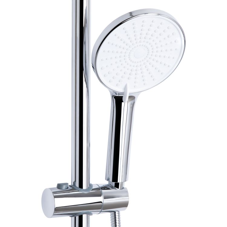 Душевая система универсальная Qtap Jay на три потребителя (с изливом) QTJAY111CRW45555 Chrome/White - 5