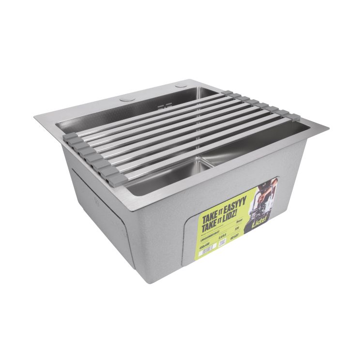 Сушарка на кухонну мийку Lidz Acsis LA11 Gray, плоска основа, для посуду 430х216 мм LDACSLA11GRA49765 - 5