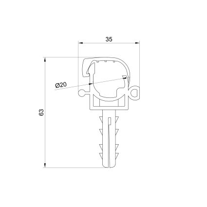 Кріплення ф20 (д/металопласт. труб) SD09920 SD Plus - 2