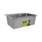 Мийка для кухні інтегрована Lidz Handmade H5843 Brushed Steel 3,0/1,0 мм LDH5843BRU49442 - 4