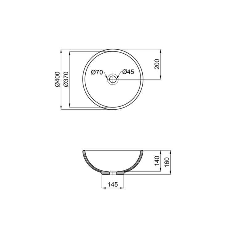 Раковина-чаша Qtap Owl 400х400х155 White QT1911K53WN - 2