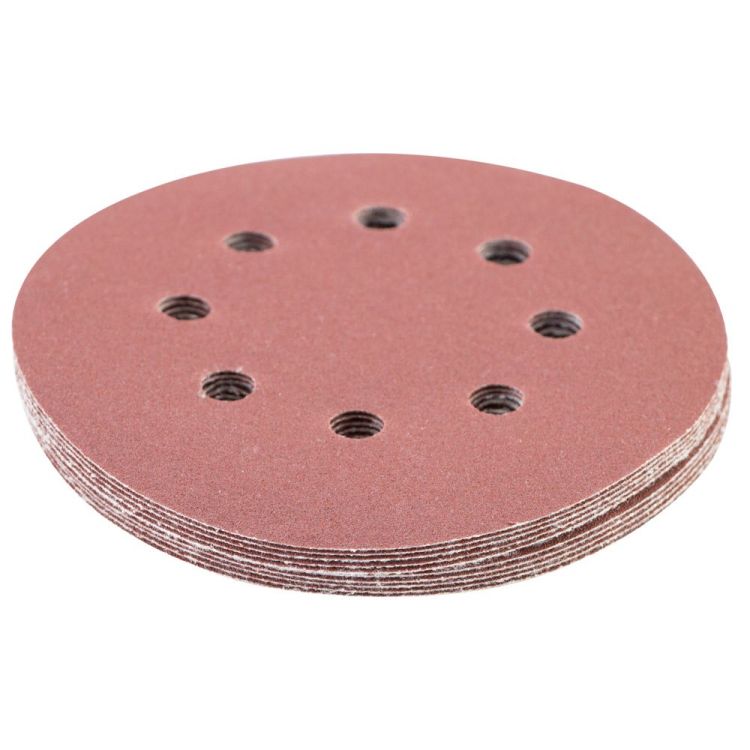 Шлифовальный круг 8 отверстий Ø125мм P180 (10шт) Sigma (9122691) - 3