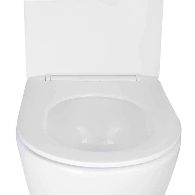 Qtap Swan подвесной унитаз Ultra Quiet сиденье Slim Duroplast/ Soft-close/ Quick relase 485х360х320 мм WHITE - 6