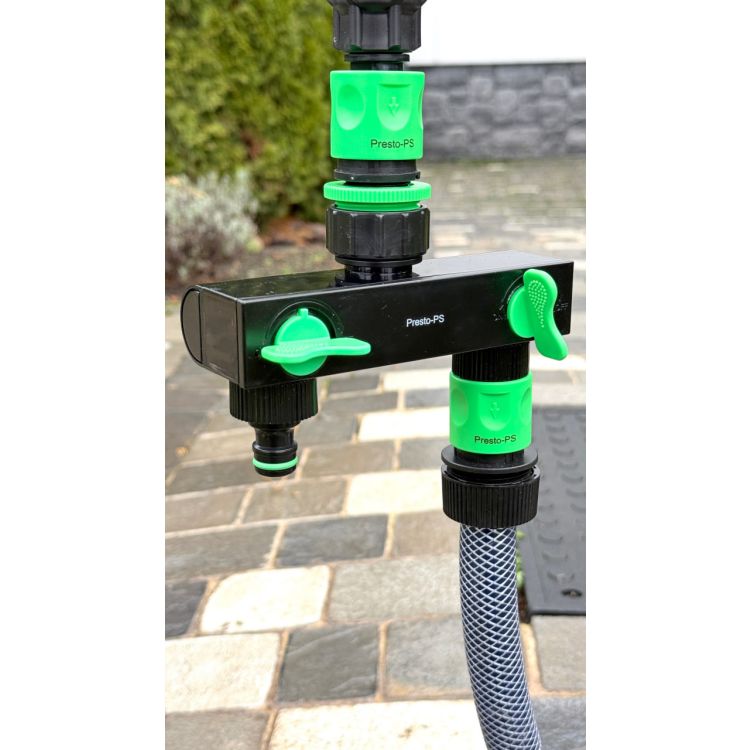 Кран шаровый Presto-PS на 2 выхода с внутренней резьбой 3/4-1 дюйм (4080) - 4