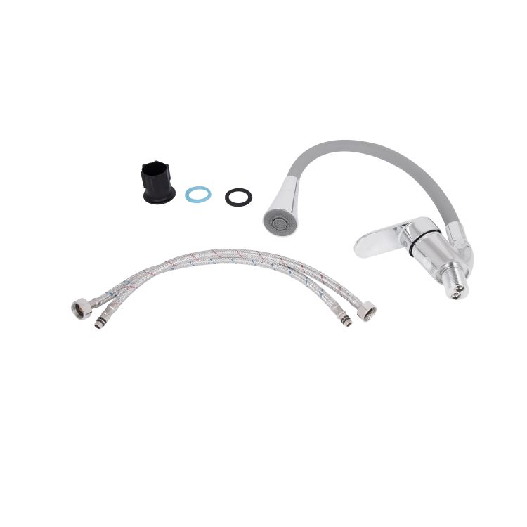 Смеситель для кухни Tani 008F3 с гибким изливом (k40) LDTAN008F3GCR39507 Grey/Chrome Lidz - 8