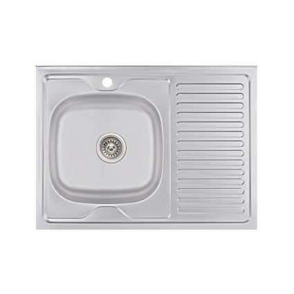 Кухонна мийка Brinex 6080-L 0,6 мм Satin (BRIN6080LSAT06) - 1