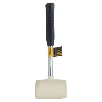 Киянка резиновая белая 450г металлическая обрезиненная рукоятка SIGMA (4317421) - 1