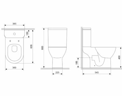 Унитаз-компакт б/ободка с сиденьем микролифт DX46C8600SC Luna AM/PM - 5