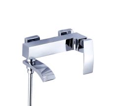 Змішувач для ванни Qtap Swan Cascada з поворотним виливом (з душовим гарнітуром) QTSWA260CRM45565 Chrome