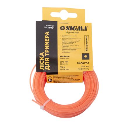 Лісочка для тріммера армований квадрат Ø2.0мм 15м SIGMA (5623031) - 6