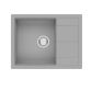 Мойка гранитная Cubix 65х50 Grey Metallic +сифон FABIANO - 1