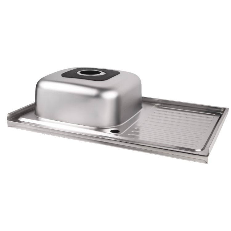 Кухонна мийка Brinex 5080-L 0,8 мм Satin (BRIN5080LSAT06) - 5