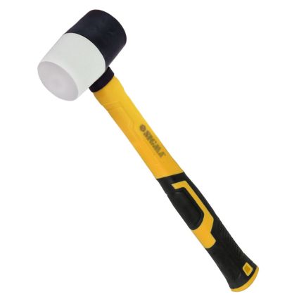 Киянка резиновая чёрно-белая 225г фиберглассовая рукоятка SIGMA (4317221) - 2
