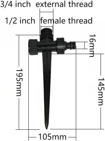 Кілок для зрошувачів універсальний Presto-PS різьблення 1/2 вн. 3/4 зв. (ST-5212-34) - 2