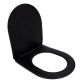 Сидіння для унітаза Qtap (Robin 490) 425x363x50 мм, Matt Black, з мікроліфтом Slim Duroplast, Quick Release QTSC179MB48676 - 2