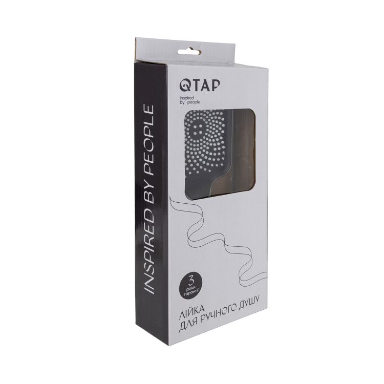 Qtap Rucni Лійка для ручного душу 145x90 мм прямокутна QTRUCA145S1GRP Graphite - 4