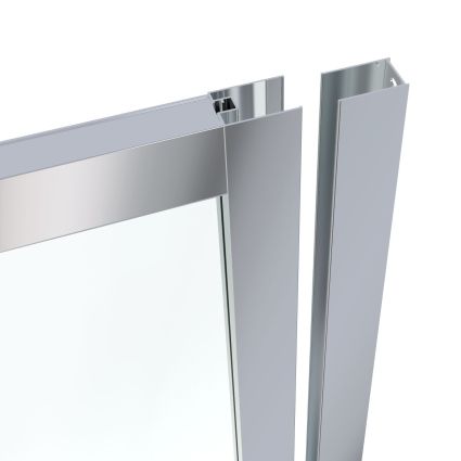 LEXO дверь 120*195см трехсекционная раздвижная, профиль хром, прозрачное стекло 6мм - 3