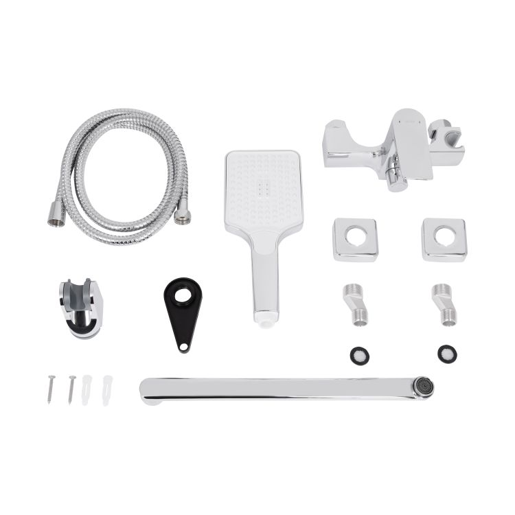 Змішувач для ванни Qtap Nando з довгим поворотним виливом та душовим гарнітуром QTNAN260CRM48652 Chrome - 7