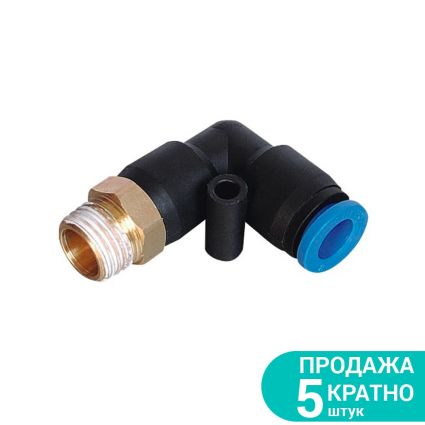 Штуцер цанговый (угловой) Ø10*10*10 мм МТ 1/4&amp;quot; Sigma (7027171) - 1