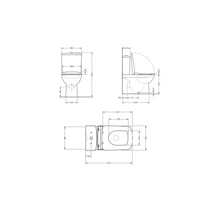 Унітаз підлоговий Qtap Crow Ultra Quiet безобідковий з сідінням Soft-close QTCRO27W51028 - 2