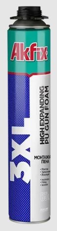 Профессиональная монтажная пистолетная пена Akfix 930 гр 3XL High Expending 65 L - 1