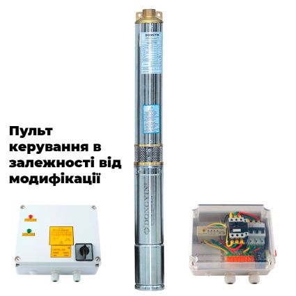 Насос центробежный скважинный 380В 4.0кВт H 245(163)м Q 140(100)л/мин Ø102мм AQUATICA (DONGYIN) (7771473) - 1