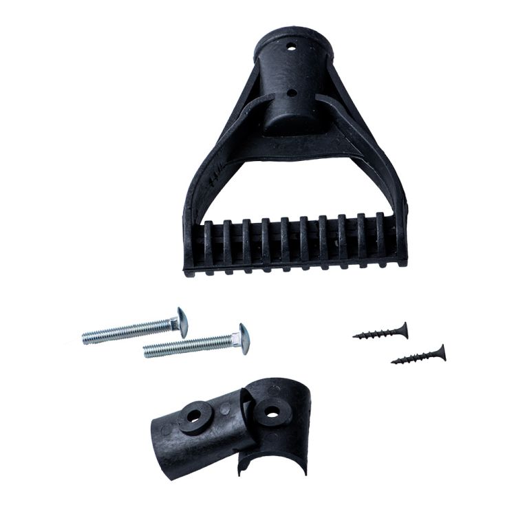 Лопата для снега/зерна пластиковая с оцинкованной планкой Lite 490×495мм (черная) Grad - 4