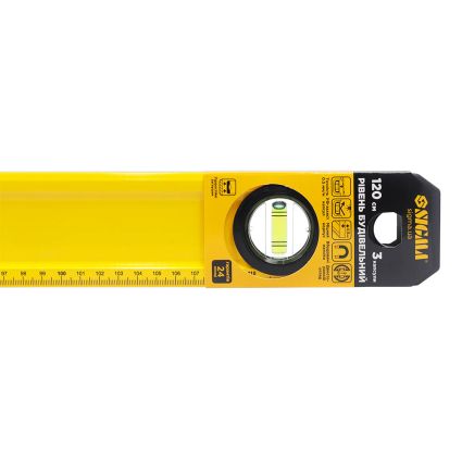 Уровень магнитный 3 капсулы 2 рукоятки 120см SIGMA (3717351) - 3