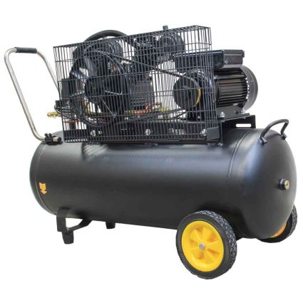 Компресор двоциліндровий ремінною 2.5 кВт 396л/хв 10бар 100л (2 крана) Sigma (7044151) - 2