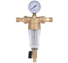 Фильтр самопромывной 1/2&quot; Standart с манометром, с пластиковой колбой TAS128W15 Thermo Alliance