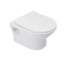 Qtap Lark унитаз подвесной Rimless сиденье Slim Duroplast/ Soft-close/ Quick relase 505х370х360mm WH