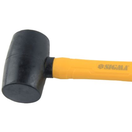 Киянка резиновая чёрная 225г фиберглассовая рукоятка SIGMA (4317341) - 3