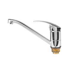 Смеситель SD Ø40 для кухни гусак прямой 250мм на гайке TAU (SD-1B243C)