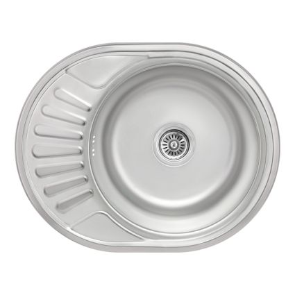 Кухонна мийка Lidz 5745 dekor 0,8 мм (LIDZ5745MDEC) - 1