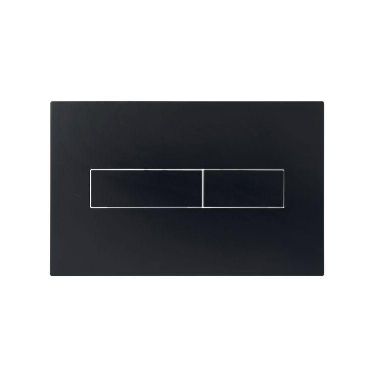 Клавіша змиву Qtap Standard 152x236x28 мм, Matt Black, лінійна QTSTD164BLM49473 - 1