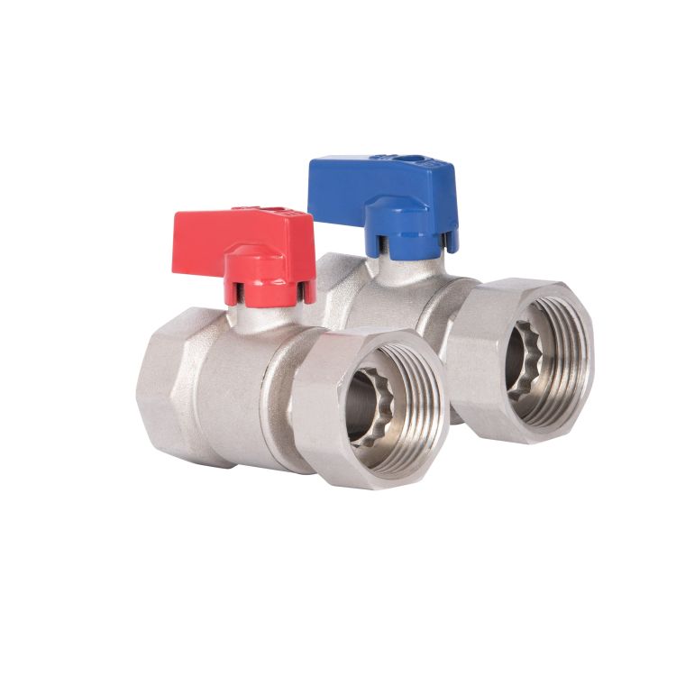 Комплект кранів прямих кульових 1&amp;quot;вв з накидною гайкою Standart TAS262RBW25 Thermo Alliance - 2