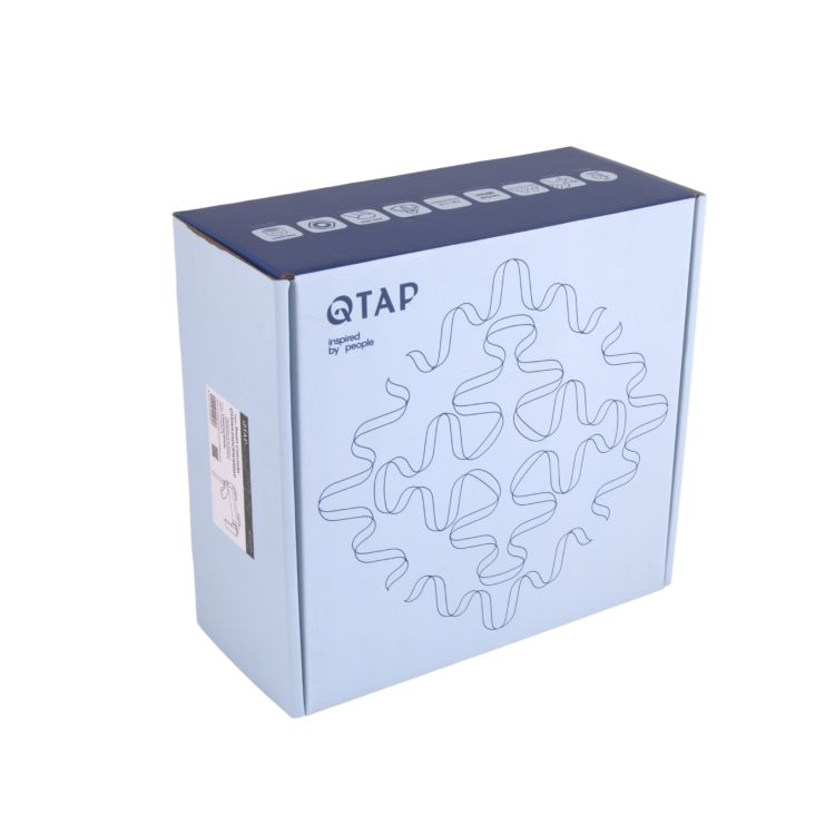 Змішувач для ванни Qtap Swan Cascada з поворотним виливом (з душовим гарнітуром) QTSWA260CRW45569 Chrome/White - 8