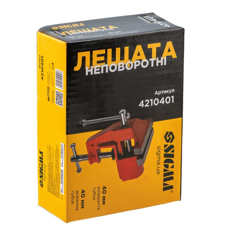 Тиски неповоротные 40мм для мелких работ Sigma (4210401) - 5